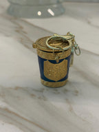 New York City Coffee Cup Charm – Enamel Bag Accessory