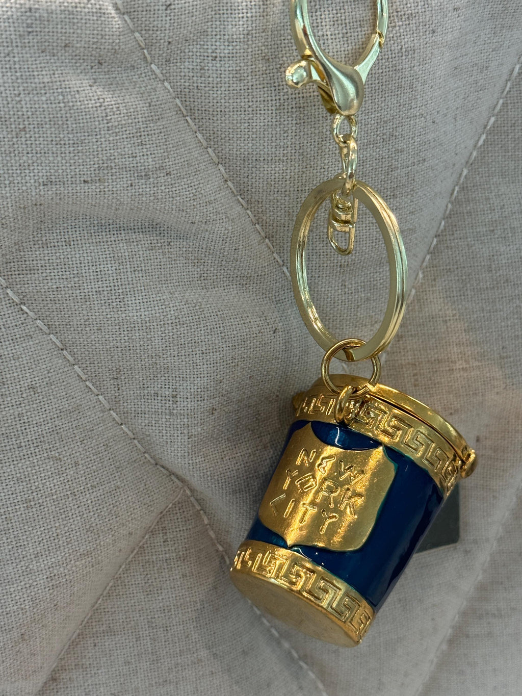New York City Coffee Cup Charm – Enamel Bag Accessory