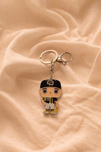Clemente 21 Boy Keychain – Puerto Rico Alloy Pin with Crystals | Clemente Baseball Fan Gift