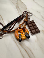 Chocolate Bar Pastry Bag Charm – Foodie Keychain Accessory
