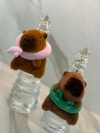 Fluffy Capybara Plush Keychain – Cute Animal Bag Charm