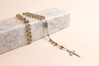 Stainless Steel Catholic Rosary Necklace, Crucifix Prayer Beads, Unisex Christian Jewelry