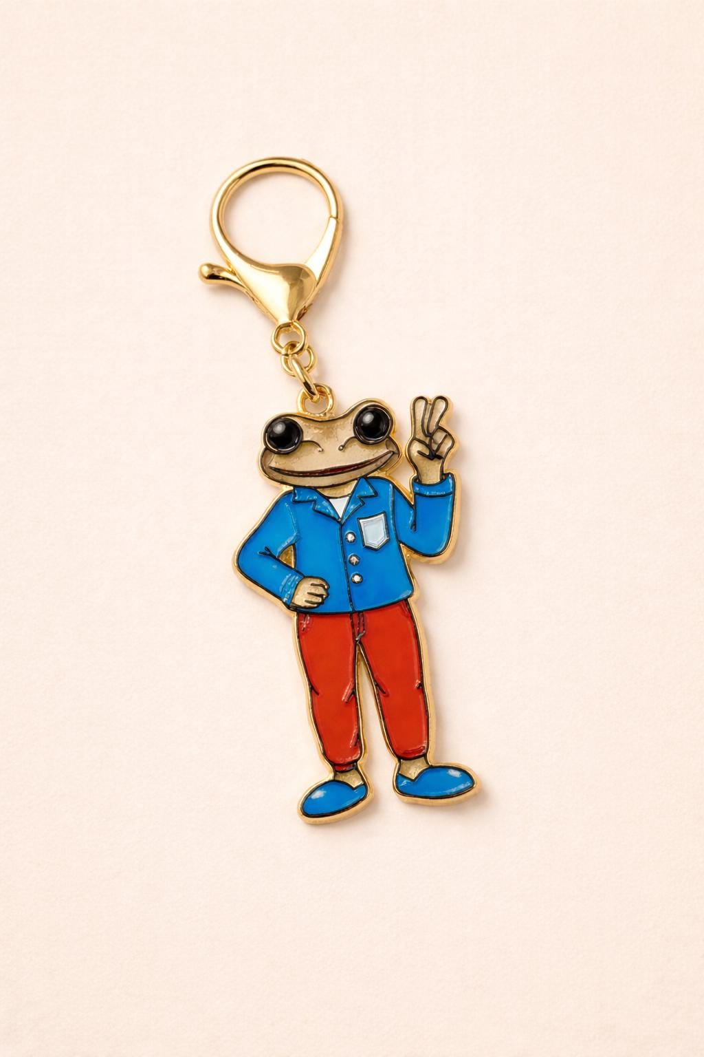 Sapo Concho Keychain Charm – Heavy Enamel Alloy Cultural Bag Accessory Main image