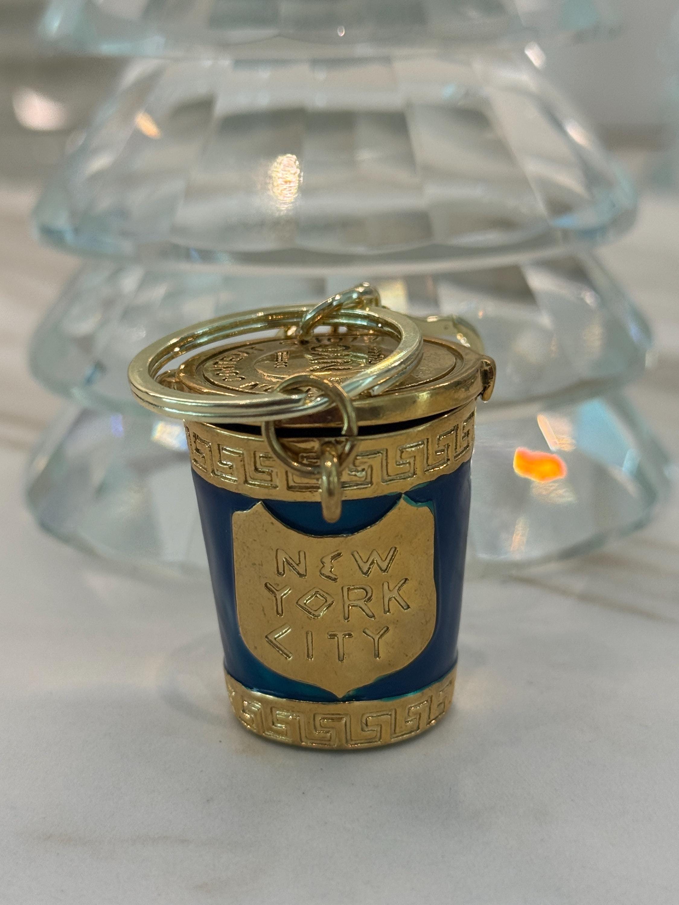 New York City Coffee Cup Charm – Enamel Bag Accessory