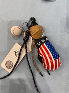 Country Flag Boxing Glove Car Charm – Mini Baseball Set