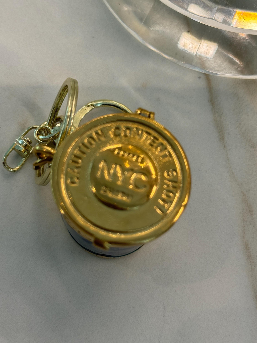 New York City Coffee Cup Charm – Enamel Bag Accessory