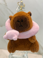 Fluffy Capybara Plush Keychain – Cute Animal Bag Charm
