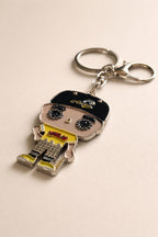 Aguilas Boy Keychain – Dominican Republic Alloy Pin with Crystals | Aguilas Baseball Fan Gift (