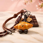 Chocolate Bar Pastry Bag Charm – Foodie Keychain Accessory