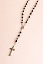 Stainless Steel Catholic Rosary Necklace, Crucifix Prayer Beads, Unisex Christian Jewelry