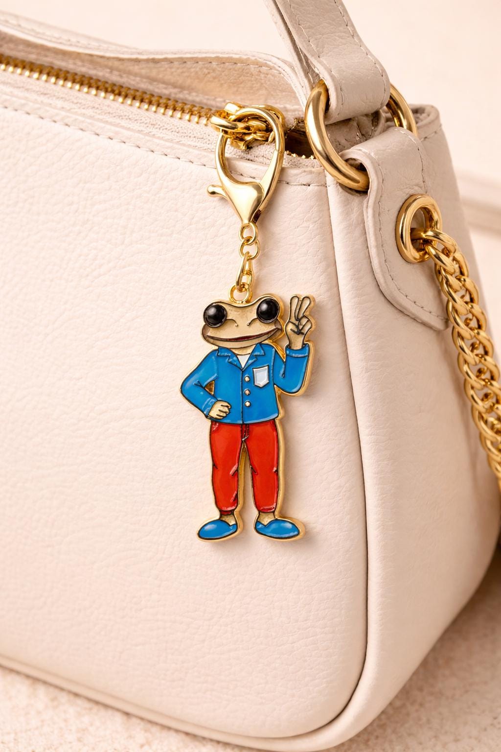Coquí Cheo Keychain – Enamel Coquí Frog Bag Charm