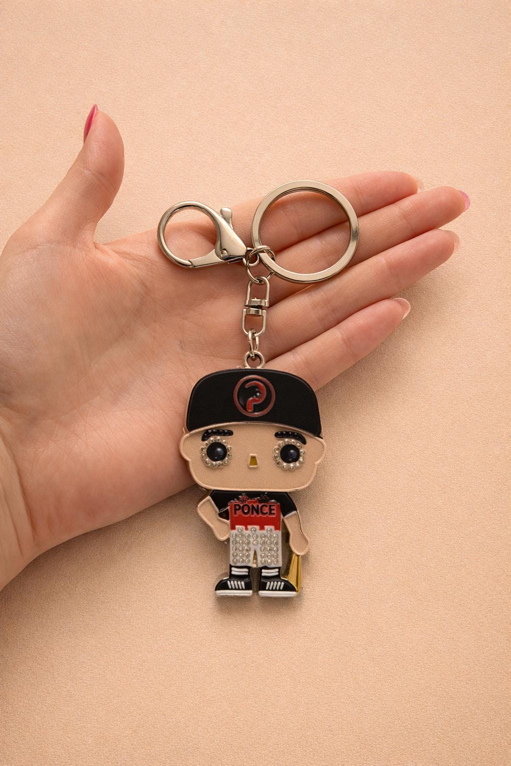 Ponce Boy Keychain – Puerto Rico Crystal Bag Charm