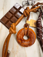 Chocolate Bar Pastry Bag Charm – Foodie Keychain Accessory
